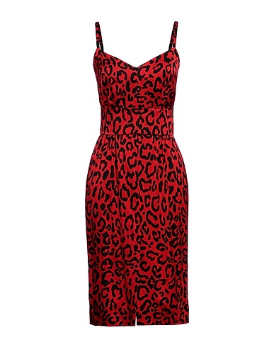 DOLCE&GABBANA Midi dress Red 91% Silk, 9% Elastane