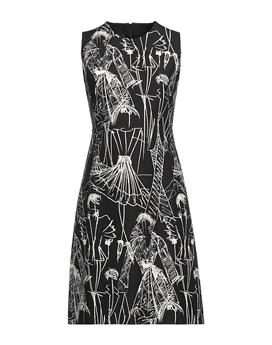 AKRIS Short dress Black 59% Cotton, 39% Silk, 2% Polyamide