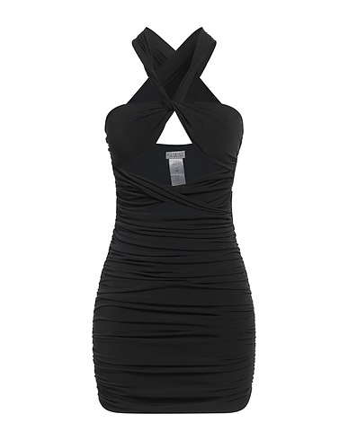 DISTRICT by MARGHERITA MAZZEI One-shoulder dress Black 95% Polyester, 5% Elastane