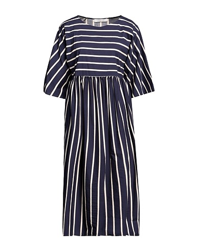 LIVIANA CONTI Vestito midi Blu 68% Cotone, 28% Poliammide, 4% Elastan