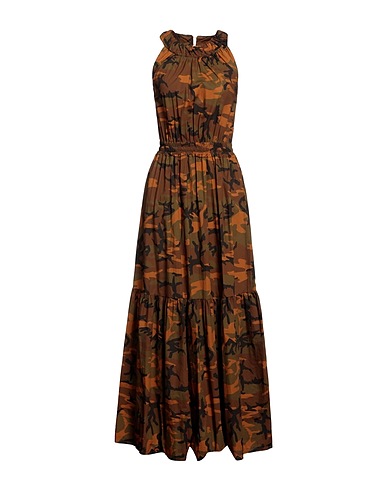 SISTE'S Long dress Military green 100% Cotton