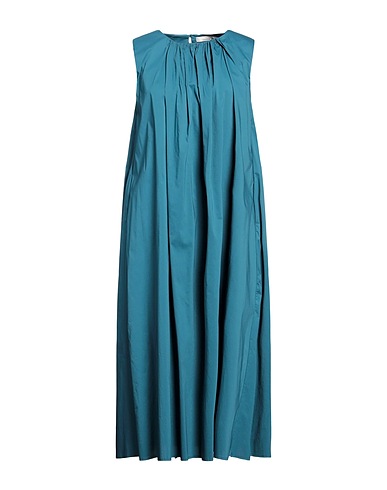 LIVIANA CONTI Midi dress Pastel blue 68% Cotton, 28% Polyamide, 4% Elastane