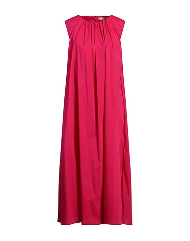 LIVIANA CONTI Midi-Kleid Fuchsia 68% Baumwolle, 28% Polyamid, 4% Elastan