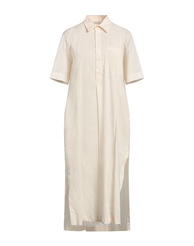 LIVIANA CONTI Vestito chemisier Avorio 68% Cotone, 28% Poliammide, 4% Elastan