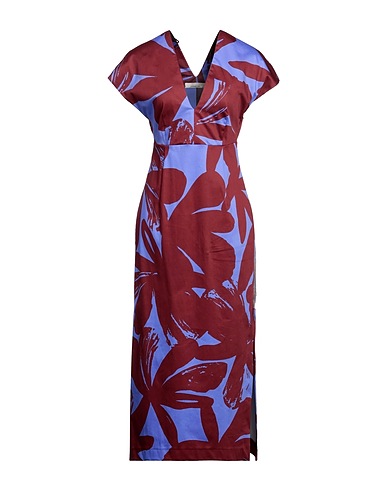 LIVIANA CONTI Vestito midi Bordeaux 97% Cotone, 3% Elastan