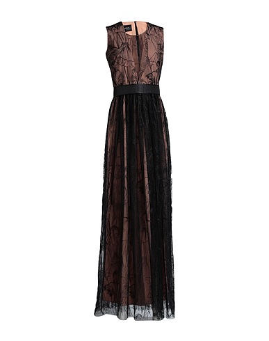 AKRIS Long dress Black 90% Polyester, 10% Polyamide