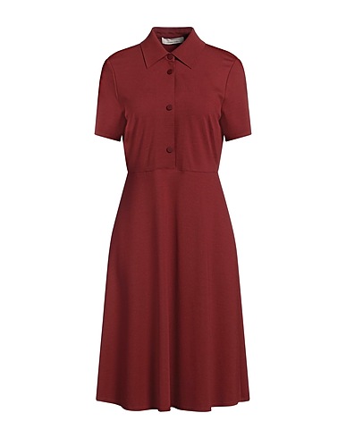 LIVIANA CONTI Midi dress Brown 68% Viscose, 27% Polyamide, 5% Elastane