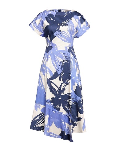 LIVIANA CONTI Midi dress Purple 97% Cotton, 3% Elastane