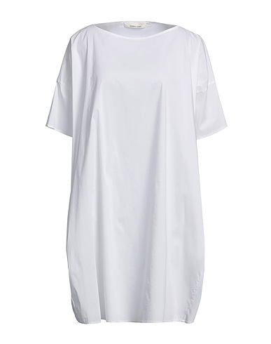 LIVIANA CONTI Short dress White 68% Cotton, 28% Polyamide, 4% Elastane