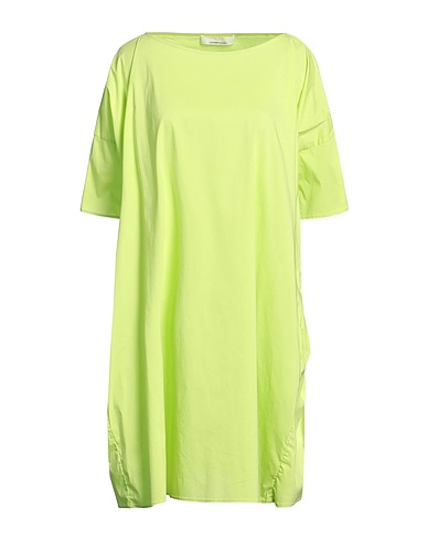 LIVIANA CONTI Kurzes Kleid Säuregrün 68% Baumwolle, 28% Polyamid, 4% Elastan