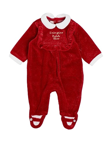 CHICCO Baby jumpsuit  Red 49% Cotton, 37% Polyester, 14% Metallic fiber