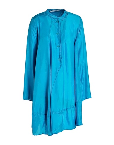 LIVIANA CONTI Shirt dress Azure 100% Silk