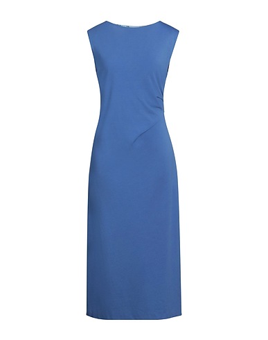 LIVIANA CONTI Vestito midi Blu chiaro 68% Viscosa, 27% Poliammide, 5% Elastan, Acetato, Poliestere