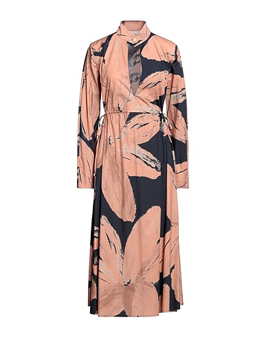 LIVIANA CONTI Midi dress Light brown 68% Cotton, 28% Polyamide, 4% Elastane