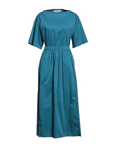 LIVIANA CONTI Midi dress Pastel blue 68% Cotton, 28% Polyamide, 4% Elastane