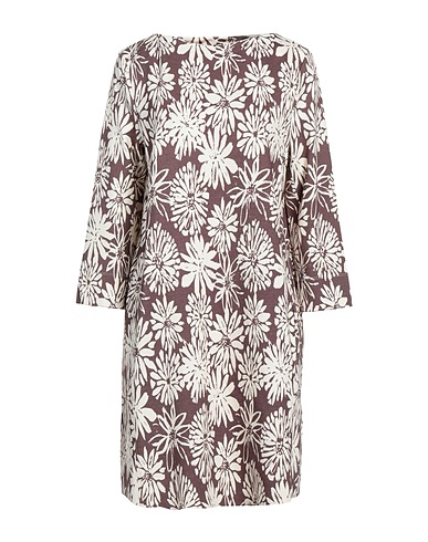 LIVIANA CONTI Short dress Chocolate brown 62% Viscose, 31% Polyamide, 7% Elastane
