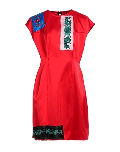 MARNI Kurzes Kleid Rot 53% Viskose, 47% Baumwolle, Seide