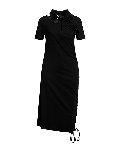 LIMI FEU Midi dress Black 100% Cotton, Rayon, Cupro