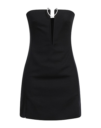 DION LEE Short dress Black 98% Organic cotton, 2% Elastane