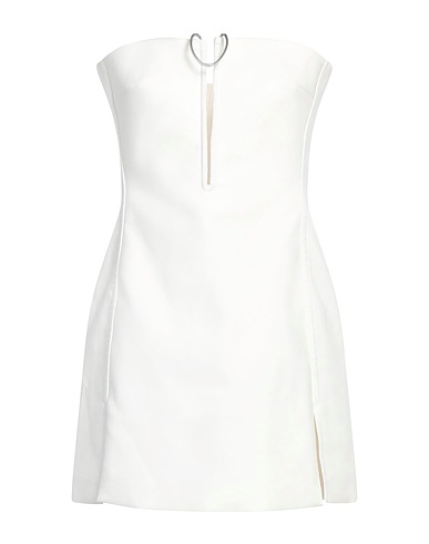 DION LEE Short dress White 98% Organic cotton, 2% Elastane