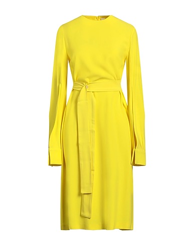 LIVIANA CONTI Midi dress GIALLO 53% Viscose, 47% Acetate