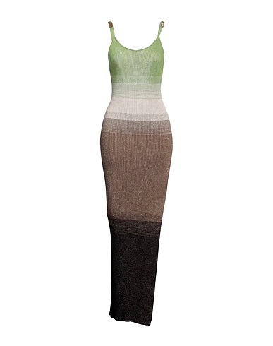 GCDS Long dress Brown 70% Viscose, 15% Metallic fiber, 10% Polyester, 5% Polyamide