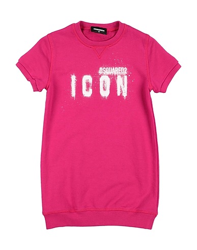 DSQUARED2 Dress ICON Fuchsia 100% Cotton, Elastane
