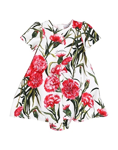 DOLCE&GABBANA Baby dress White 90% Cotton, 10% Elastane
