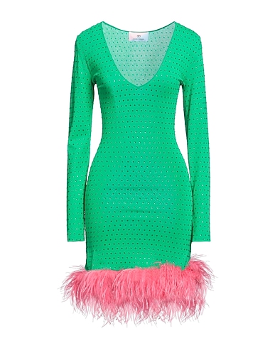 CHIARA FERRAGNI Sheath dress Green 65% Viscose, 35% Polyamide