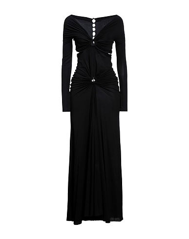 RABANNE Elegant dress Black 83% Cupro, 17% Elastane