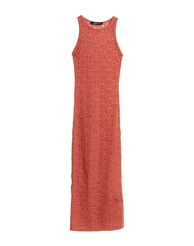 FEDERICA TOSI Knit dress Rust 50% Mohair wool, 32% Polyamide, 18% Wool