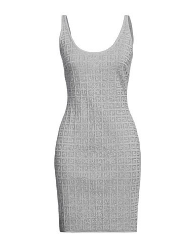 GIVENCHY Sheath dress Silver 87% Viscose, 8% Polyester, 4% Polyamide, 1% Elastane