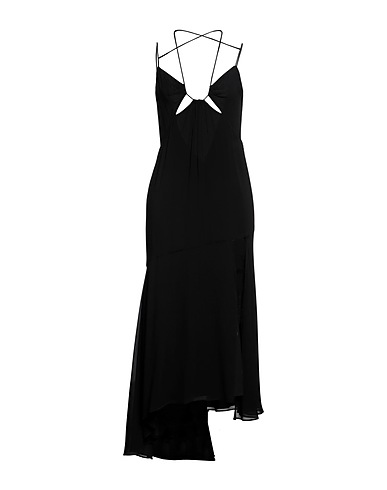 THE ANDAMANE Long dress Black 96% Silk, 4% Elastane
