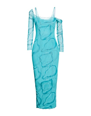JULFER Long dress Turquoise 95% Polyester, 5% Elastane
