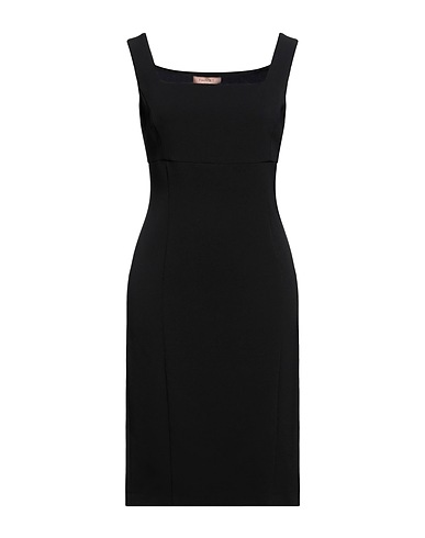TWINSET Midi dress Black 95% Polyester, 5% Elastane