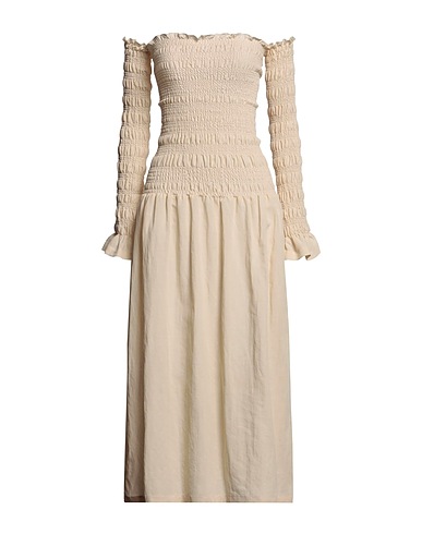 RÓHE Midi dress Cream 52% Cotton, 48% Linen