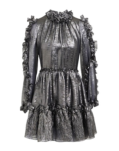 DICE KAYEK Short dress Charcoal 68% Silk, 32% PES - Polyethersulfone