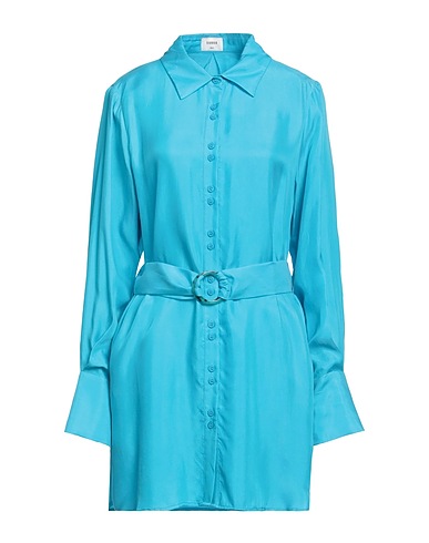 SUBOO Shirt dress Turquoise 60% Cupro, 40% Viscose