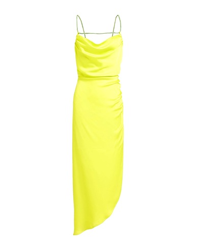 SIMONA CORSELLINI Midi dress Lime green 100% Polyester