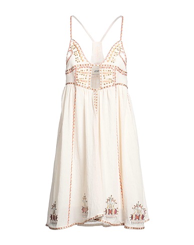 ISABEL MARANT Short dress Ivory 65% Cotton, 34% Silk, 1% Elastane