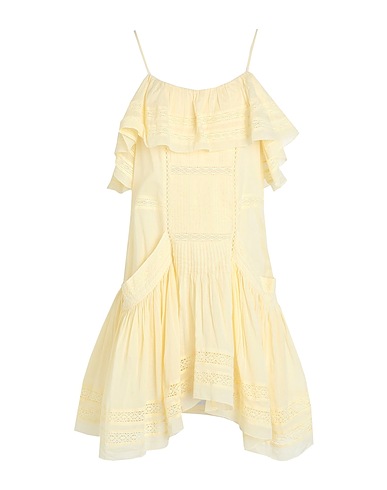MARANT ÉTOILE Short dress Pastel yellow 100% Cotton