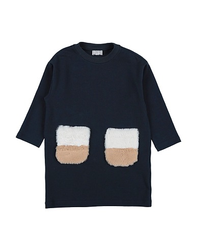 IL GUFO Vestito Blu notte 94% Cotone, 6% Elastan, Poliestere