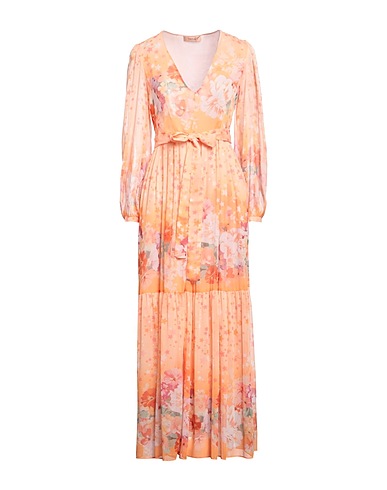 TWINSET Long dress Apricot 100% Polyester