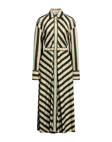 MSGM Midi dress Dark brown 88% Viscose, 12% Polyamide