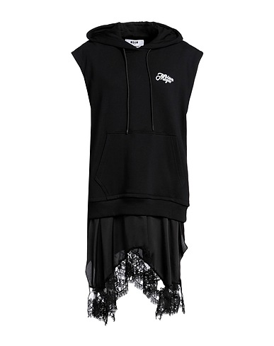MSGM Short dress Black 100% Cotton, Polyester, Polyamide