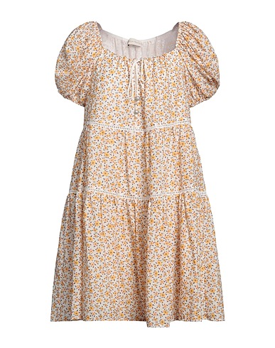 CRISTINA GAVIOLI Short dress Yellow 100% Cotton