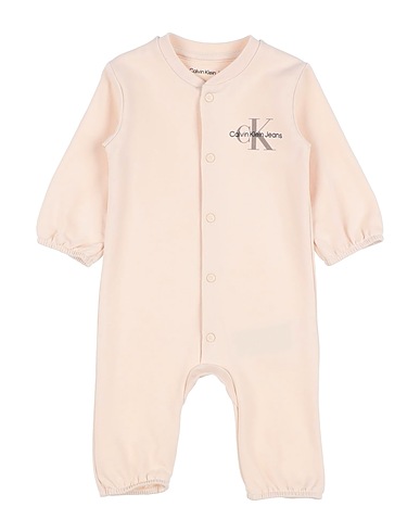 CALVIN KLEIN JEANS Baby jumpsuit  Beige 95% Cotton, 5% Elastane