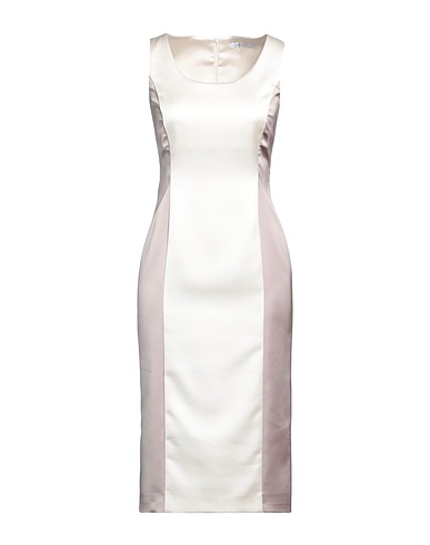 LUCKYLU  Milano Midi dress Beige 96% Polyester, 4% Elastane