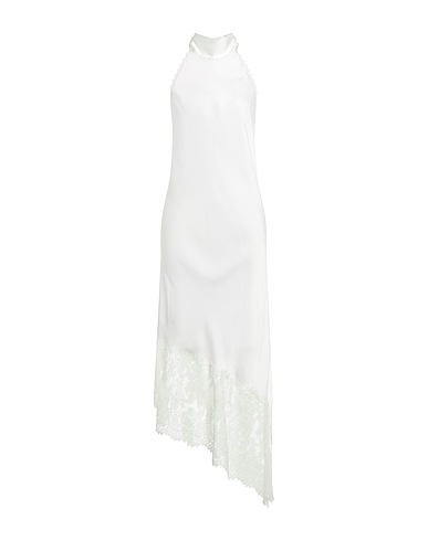 PINKO Midi dress White 100% Polyester, Polyamide, Cotton