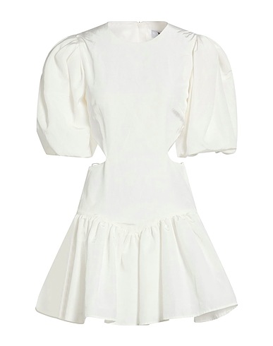 MSGM Elegant dress White 75% Viscose, 25% Linen
